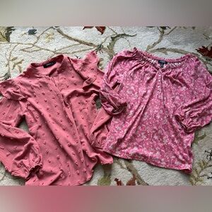Chaps Zesica Pink Women’s Blouse Set Bundle